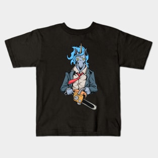 Monster animals - chainsaw unicorn Kids T-Shirt